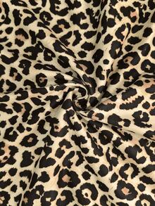 Rovax Leopard Print Women's Shorts Two Pieces Set, Summer Slim Short Top + High-Waist Elastic Casual Shorts - Multicolor - View 7