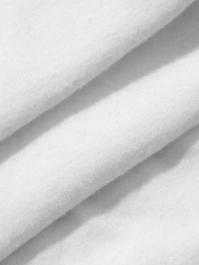 DAZY Letter Print Loose Long Sleeve Pullover Top Casual Streetwear Daily Spring Autumn Maternity T-Shirt - White - View 7
