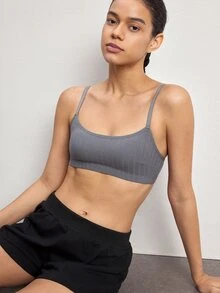 Ocili 純棉羅紋舒適女款內衣 - 灰色 - 查看 7