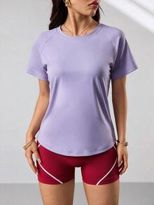 SHEIN Velisys Women's Sports Mesh Back T-Shirt - Multicolor - View 6