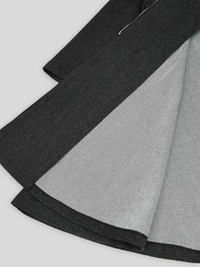 Sweetra Mantel Musim Dingin Ukuran Besar Model A-Line Berkerudung Premium Elegan dengan Pinggang Ramping - Dark Grey - View 7