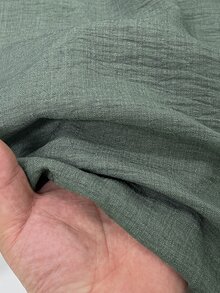 Rusticease 女款圓領前開扣長袖A字領結蝴蝶結紋理優雅休閒度假約會野餐派對日常通勤洋裝 深綠色 秋季 - 墨綠色 - 查看 5