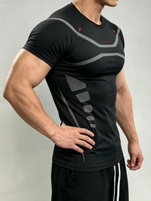 Coreblaze 男士拼色休閒日常旅行運動T恤 - 彩色 - 查看 3