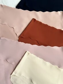 Napfluff Women's Solid Color Seamless Curved Edge Triangle Panties 5-Pack - Multicolor - View 5