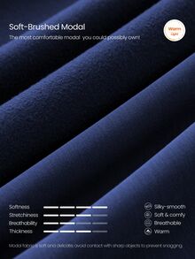 GLOWMODE 莫代爾柔軟保暖曲圓泡泡下擺腰長版寬鬆羅紋袖口高領套頭運動衫 日常穿搭 - Dark Blue - 查看 6