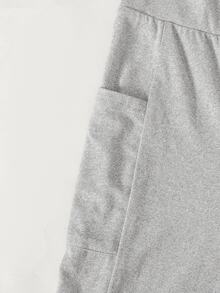 SHEIN Girlism 驚喜盒子 [隨機6件商品，發送3件] 青少年女孩針織純色高腰運動瑜伽單車短褲、手機包，3件套 - 藏蓝色 - 查看 3