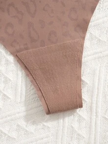 SHEIN 4pcs Women's Seamless Solid Color Mid-Waist Thongs - Multicolor - View 7