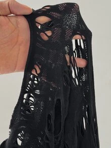 Whyspr Women's Plus Size Sexy Country Goth Jumpsuit Halloween Concert Going Out Club Night Out Rave Date Night Black Autumn Fall - Black - View 7