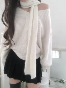 DAZY Women's V-Neck Long Sleeve Solid Color Autumn/Winter Sweater - Apricot - View 1