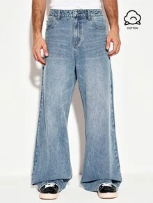 Colvenic Men's Street Style Casual Blue Jeans - Light Wash - View 1