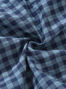 SHEIN 休閒舒適刺繡熊拼接翻領長袖居家服套裝 - 彩色 - 查看 5