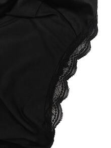 Firerie Women's Elegant Romantic Fashion Commute Sexy Elegant Style Backless Bodysuit, Suitable For Party, Vacation, Romantic Date And Wedding - Black - View 10