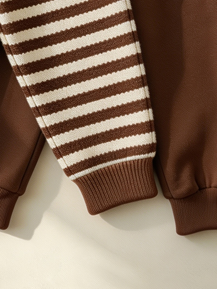 Celana Jogging Bayi Perempuan Berlapisan Bulu, Celana Kasual Serbaguna, 2pcs/Set, Motif Garis dan Bunga di Seluruh Permukaan, Bawahan Nyaman & Serbaguna untuk Musim Gugur/Dingin, Cocok untuk Pesta Liburan & Acara Kumpul-kumpul, Mudah & Nyaman, Pakaian Penting Musim Gugur/Dingin, Pakaian Kasual - MultiWarna - View 5