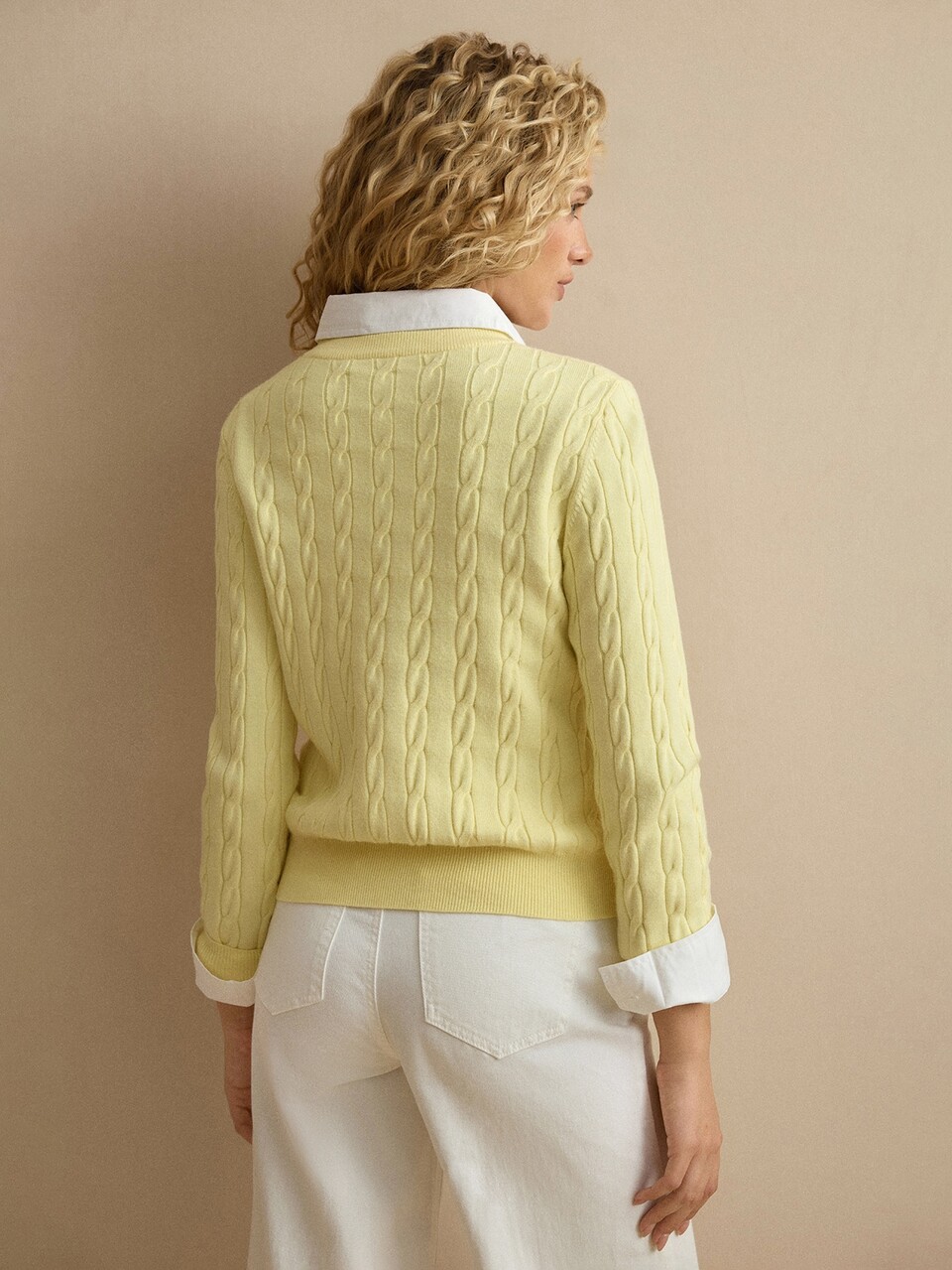 MOTF WOMEN'S LETTER EMBROIDERED CABLE KNIT CARDIGAN
