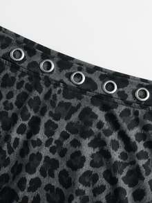Lalippa New American Casual Leopard Print Off-Shoulder Long Sleeve Asymmetrical Sweatshirt For Women - Multicolor - View 6
