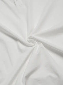 Colvenic Kaos Lengan Pendek Pria Warna Polos Kasual Serbaguna untuk Sehari-hari - Putih - View 3