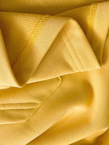 BrightlyHer Plus Size Solid Hooded Long Sleeve Drawstring Asymmetric Hem Sweatshirt With Pockets Autumn 2026 Formal Vacation Soft Yellow Black Casual - Yellow - View 8