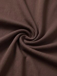 GlowEve CURVE Spring Summer Autumn Round Neck Long Sleeve Pearl Decor Evening Glamorous Maxi Plus Size Dress - Coffee Brown - View 3