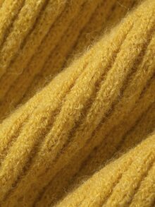 REIGN AVE Sexy Minimalist Sexy Wrap Tie Square Neck Long Sleeve Spring/Autumn New Korean Style Pullover Sweater Winter - Yellow - View 3