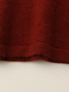 Girls' New Round Neck Slouchy Fashion Sweet Bow Sweater Dress, Chic And Stylish, Suitable For Outings, Gatherings And Back To School - Burgundy - View 6