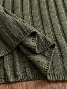 SWAVVY 時尚男士字母刺繡毛衣 - 綠色 - 查看 8