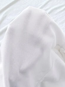 兒童青少年女孩秋/冬新款粉色純色針織休閒修身百搭長袖T恤 - 白色 - 查看 8