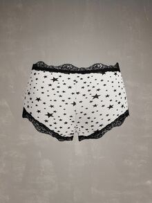 Esseday Women's Contrast Lace Bow Decor Star Print Hipster Panties - Mixed color - View 9