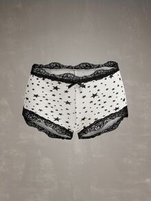 Esseday Women's Contrast Lace Bow Decor Star Print Hipster Panties - Mixed color - View 10
