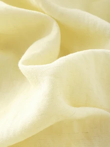 Celisse 女款休閒通勤純色前綁帶上衣與長褲兩件套，春秋款 - 黃色 - 查看 4