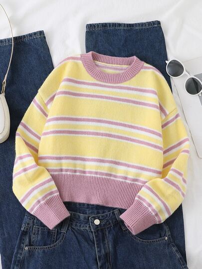 Nouveau pull tricoté style doux et délicat pour filles, printemps/été/automne, saison de la rentrée scolaire, mode universitaire, décontracté de rue, convient pour les sorties, les rassemblements, la rentrée scolaire, le shopping