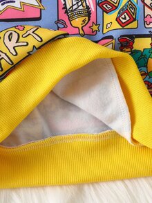 Nick 90s | SHEIN Nick 90s | Baby Boys Cartoon Character Print Sweatshirt And Sweatpants 2 Pieces Set, Suitable For Autumn/Winter - Multicolor - View 8