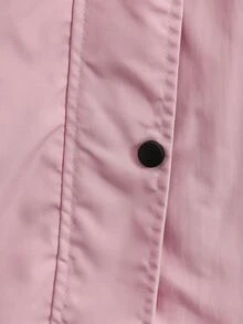 SHEIN 女童休閒時尚韓系梭織布連帽外套，寬鬆舒適，適合春秋日常通勤、戶外玩耍、出遊、聚會與拍照 - 粉色 - 查看 4