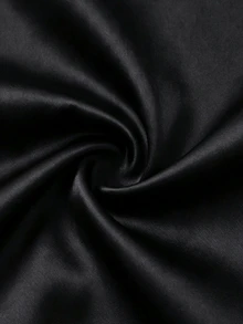 EMERY ROSE Plus Size Women's Fashion Elegant Sexy Gold Buckle Design Pleated Asymmetrical Hem Bodycon Skirt, All Season Fall - Black - View 7