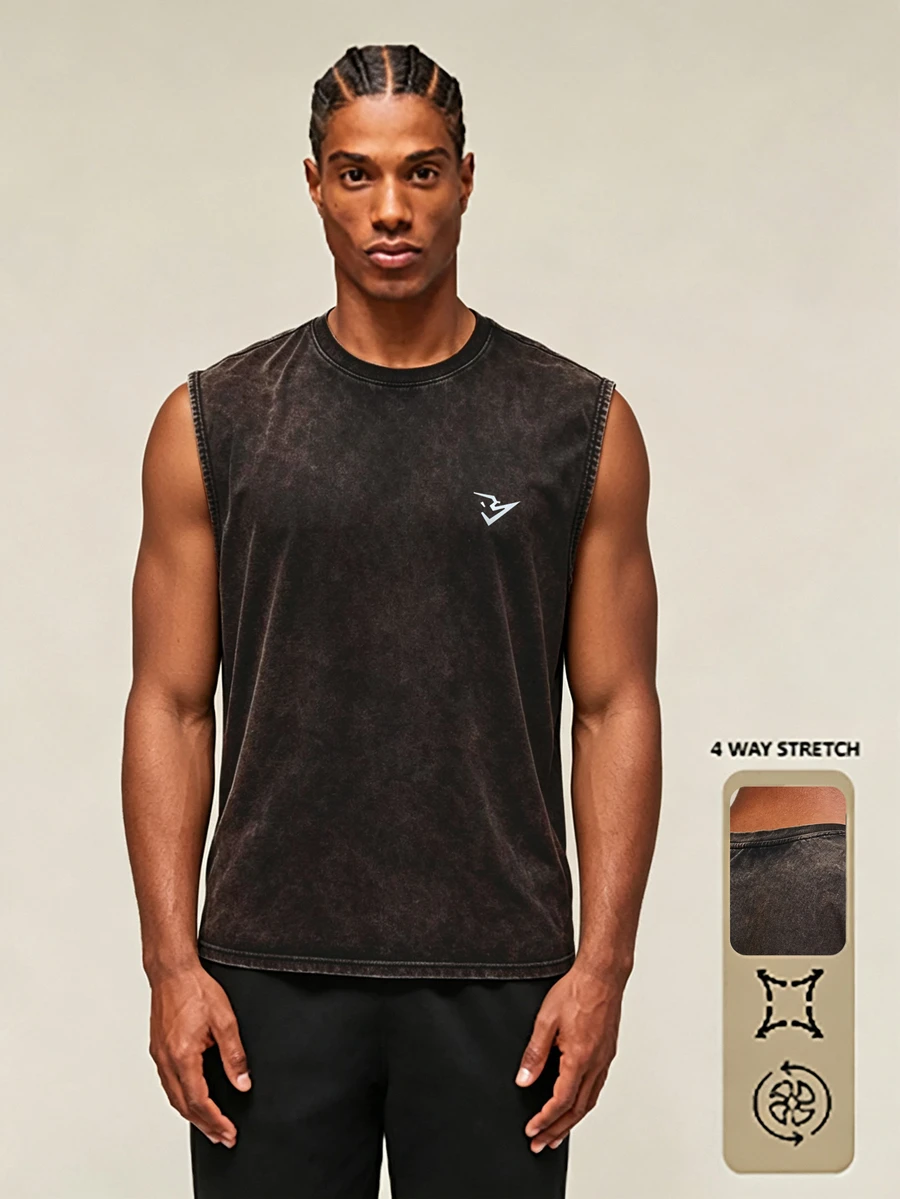 OTTIMOZO Men's Geometric Print Casual Fitness Sports Tank Top - Multicolor - View 1