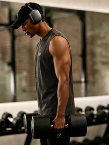 OTTIMOZO Men's Geometric Print Casual Fitness Sports Tank Top - Multicolor - View 4