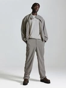 Check Straight Leg Trousers Blac "Musero" Embroidery On Back Pocket Co Ord Trousers Onlt Y Autum Winter Essentials - Multicolor - View 1