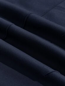 SWAVVY Men's Spring/Autumn Casual Loose Sweatpants With Split Patchwork, Pleated And Smooth Panels, Black And Gray - Navy Blue - View 5