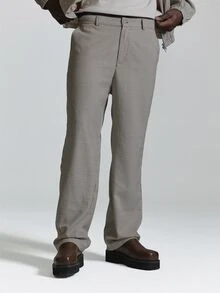 Check Straight Leg Trousers Blac "Musero" Embroidery On Back Pocket Co Ord Trousers Onlt Y Autum Winter Essentials - Multicolor - View 2