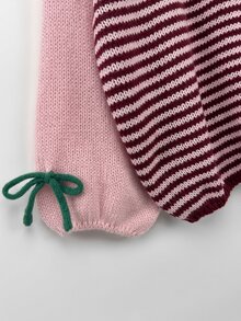 Sunspun Plus Size Women's Striped Crew Neck Dropped Shoulder Long Sleeve Casual Pullover Sweater - Multicolor - View 5
