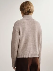 Briarwyn Autumn/Winter Casual Versatile Solid Color Cardigan - Apricot - View 5