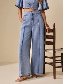 Selenza Women's Casual Versatile Daily Wear Denim Jeans With Pockets - Blue - View 5