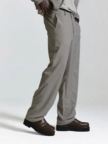Check Straight Leg Trousers Blac "Musero" Embroidery On Back Pocket Co Ord Trousers Onlt Y Autum Winter Essentials - Multicolor - View 3