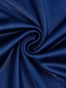 Sweetra Plus Size Autumn/Winter Elegant Sexy Satin Fitted Ruched Lace Patchwork Bodycon Mini Skirt Fall - Navy Blue - View 3