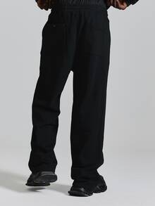 Musero Celana Jogger Jersey Premium Ukuran Besar Model Barrel Leg Dicuci - Hitam - View 4