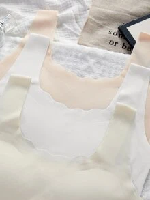 青少年女孩冰絲無縫運動內衣背心 薄款 青春期發育適用 - 彩色 - 查看 3