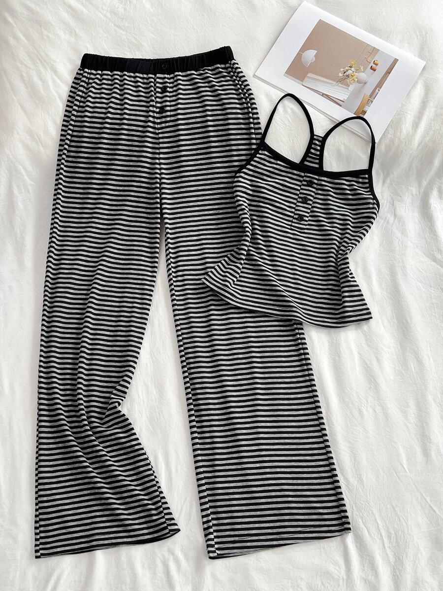 Elamini Tall Women's Elegant Versatile Commuter Fashion High-Neck Tank Top & Long Pants 2 Pieces Set - black gray - View 1