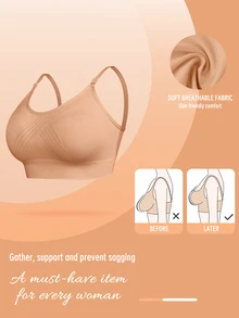 SHEIN Seamless Shoulder Strap Women's Wireless Bra Multi-Piece Blind Box Style - Multicolor - View 6