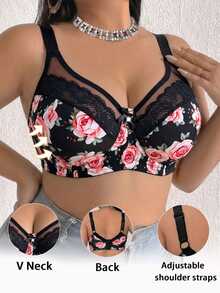 DesireSculpt Plus Size Underwire Bra, 1pc - Multicolor - View 5