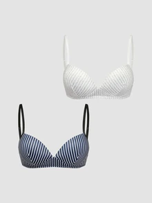 Chillnights Women's Striped Casual Comfortable Lingerie Set - Multicolor - View 1