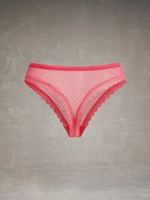 Esseday 5pcs Multi-Color Mesh & Lace Patchwork Pure Charm Women's Triangle Panties - Multicolor - View 7